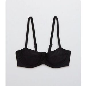 Aerie Unlined Underwire Bikini Top / Black / 38DD